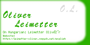 oliver leimetter business card